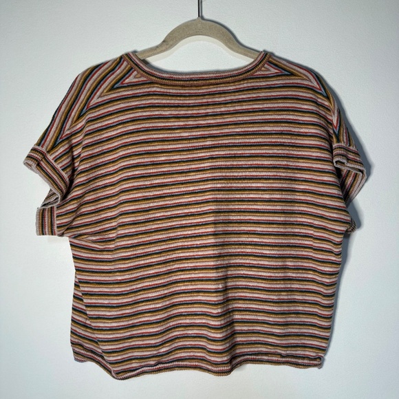 Madewell Striped Paulson Sweater Tee Boxy Fit Boho Oversized Fall - Picture 5 of 5
